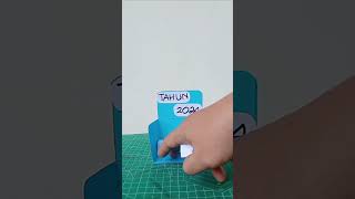 Kalender meja dari kertas buffalo  paper table calendarfypシ゚viral diy ideasgift papercraft [upl. by Hillell456]