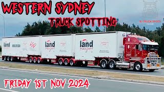 Truck Spotting Western Sydney Friday 1st Nov 2024 trucks trucking [upl. by Mukerji676]