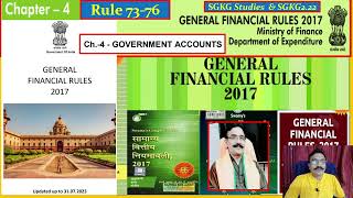 ch 4 Rule 7376 gfr fy calendar year govt accounts ldce upsc india [upl. by Nerad817]