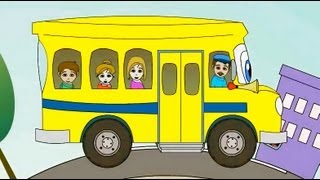 The Wheels on the Bus Nursery Rhyme  Cartoon Animation Song For Children [upl. by Lybis951]