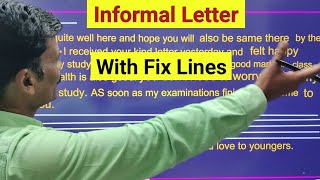 Informal Letter Fix Lines  Letter writing in English Letter format [upl. by Eelahs]