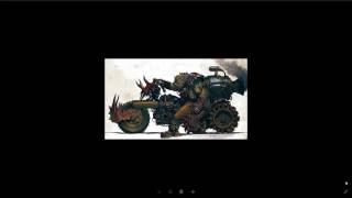 Warhammer 40000 Ork Warboss on bike and Weirdboy 8th edition [upl. by Azilef]