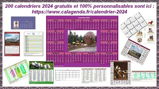 Calendriers 2024 [upl. by Aisatnaf791]