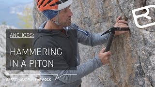 Anchors Hammering in a normal piton – Tutorial 2343  LAB ROCK [upl. by Lagasse]