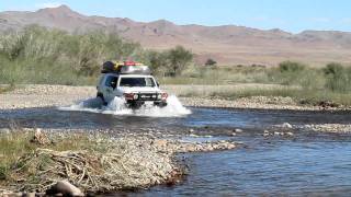 Mongolia  We drive through the Mongolian rivers [upl. by Reddin]