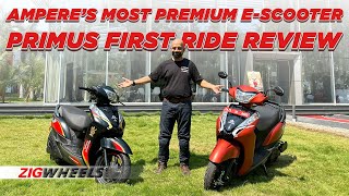 Ampere Primus First Ride Review  Range Performance Features  Can It Take On Premium EScooters [upl. by Esirahc472]