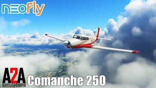 ⁴ᴷ⁶⁰ FLIGHT SIMULATOR Cloudy Flight  A2A Comanche 250  NeoFly [upl. by Reyna]