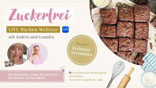 Zuckerfrei Backen leicht gemacht ErdnussSchokobrownies ohne Zucker 🍫🥜  LiveWebinar Aufzeichnung [upl. by Aible376]