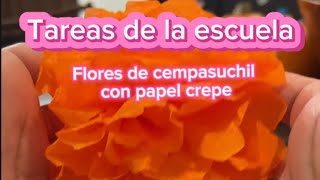 Flores de cempasuchil con papel crepe [upl. by Filippo]