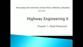 Highway Engineering II  lecture 1 [upl. by Hcurob]