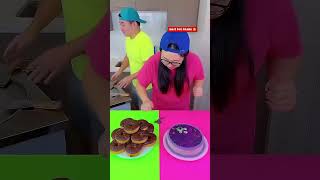 Donuts 🍩 vs spicy 🥵 sauce cake icecream 🍨funny viralvideo shorts [upl. by Llerehs]