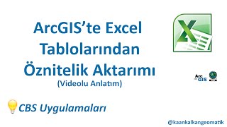 CBS1  ArcGISte Excel Tablolarından Öznitelik Aktarımı  Join [upl. by Imoyaba]