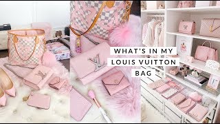 WHATS IN MY LOUIS VUITTON BAG TRAVEL ACCESSORIES✈️ [upl. by Acebber]