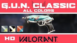 GUN Classic VALORANT Skin  ALL COLORS INGAME  GUN Skins HD Showcase [upl. by Sairu]