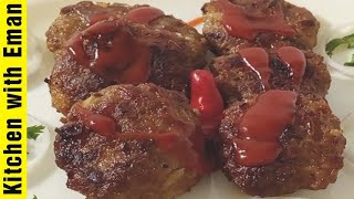 How To cook German Frikadelle  German kabab recipe  Frikadellen German meatballs  European Kabab [upl. by Haldeman]