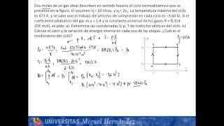 umh1148 201314 Lec004b Problema de Ciclos termodinámicos [upl. by Attenyw]