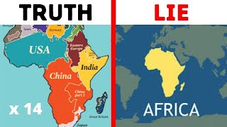 The True Size of Africa  Why Africas Map Is Drawn Wrong Relative To Its Size [upl. by Arvad]