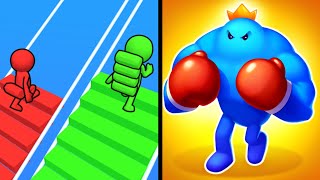 Punchy Race Vs Bridge Race 🤖🎃💪🪜 Updated New Levels Android iOS Gameplay Ep 159 [upl. by Devland391]