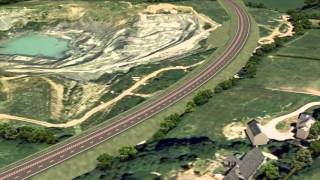 Video fly through of proposed Caernarfon to Bontnewydd bypass [upl. by Elyag]