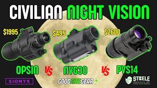 The Best Civilian NightVision Devices from 495 to 2600 🌕 NVG30 vs PVS14 vs Sionyx Opsin [upl. by Bobbe]