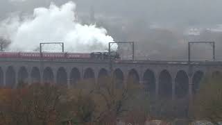 Black 5 44871 crosses Disgwell Viaduct  9 December 2023 [upl. by Mcgray]