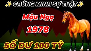 DẤU HIỆU CHỨNG MINH MẬU NGỌ 1978  3 THÁNG TỚI CỰC MAY CỰC ĐỎ  TRÚNG SỐ CỰC CHUẨN ĐỔI ĐỜI CỰC GIÀU [upl. by Colon]