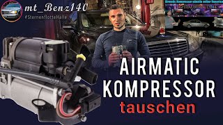 Airmatic Fehler  Kompressor tauschen amp Luftfahrwerk einstellen I W220 W211 I sup schrauberbude44 [upl. by Godrich]