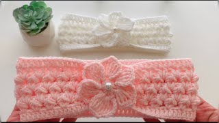 Diadema fácil tejida a crochet PATRÓN DE CROCHET [upl. by Olney]