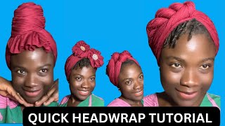 Headwrap Tutorial with Short Hair  NATURAL HAIR amp SHORT LOCS [upl. by Htidirem43]