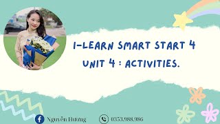 ILEARN SMART START 4  UNIT 4  ACTIVITIES LESSON 3 [upl. by Yecnay]