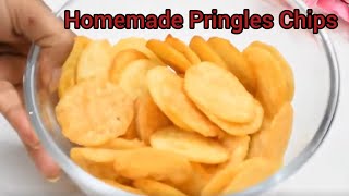 Homemade Pringles Potato Chips  CRISPY Instant Easy Recipe [upl. by Germana77]