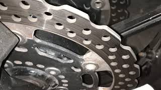 Front brake disc wear on EBC brake pads [upl. by Asirahc]