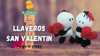 LLAVEROS AMIGURUMI SAN VALENTINREGALOS PARA EL 14 DE FEBREROKEYCHAIN VALENTINE´S DAY [upl. by Bert654]