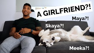 HELP MY DOG PICK A GIRLFRIEND Husky talks to girls on TV [upl. by Rhianna]