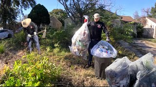 We WERE STUNNED With The AMOUNT of TRASH Left On This INSANELY OVERGROWN YARD [upl. by Akiehs]