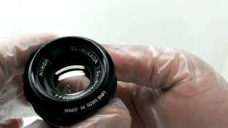 NIKON EL  NIKKOR 105MM F56 ENLARGER LENS [upl. by Bocoj]