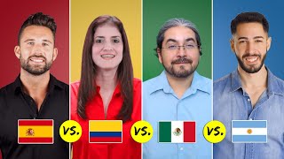 Spain vs Colombia vs Mexico vs Argentina  Spanish Word Differences [upl. by Ynnub]