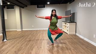 Arabhi Jathiswaram  Bharatanatyam  Learn and Practice Jathis [upl. by Bigod252]