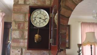 German 8 Day Wall Clock Hermle with Westminster Chimes [upl. by Elleiram]