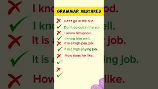 Common Grammar Mistakes in English  Grammar Tips shortsenglishgrammarenglish [upl. by Wilow]