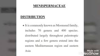 Menispermaceae [upl. by Dyke]