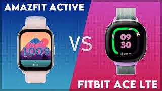 Amazfit Active vs Fitbit Ace LTE Comparison [upl. by Russel307]