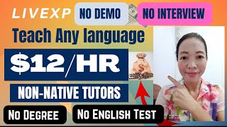 TEACH FROM HOME JOBS💵💰12HRNO DEMO NO INTERVIEW liveXP Hiring NonNative Tutors [upl. by Kimberley961]