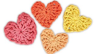 How to Crochet a Heart Coaster  Super Easy and Beginner Friendly [upl. by Monroe]