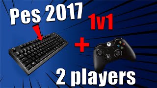 How to play Pes 2017 2 players with keyboard and a controller [upl. by Ollecram]