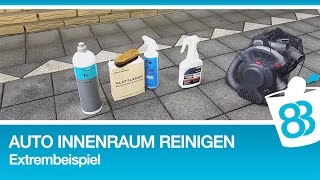 Auto Innenraum reinigen Extrembeispiel Innenreinigung Lederreinigung Lederpflege Fußmatten reinigen [upl. by Erodavlas]