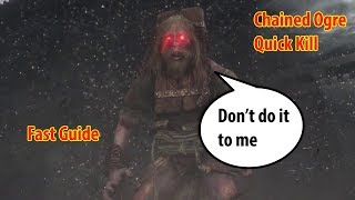 Sekiro Chained Ogre cheese Phase 1 skip speed run strategy [upl. by Nywde481]