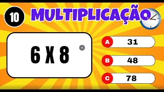 ✅QUIZ MATEMÁTICOMULTIPLICAÇÃO BÁSICAQUANTO É [upl. by Bolan]