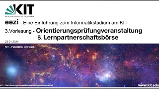 3 eeziVorlesung WS2324 Orientierungsprüfungveranstaltung am 2312024 [upl. by Dorri956]