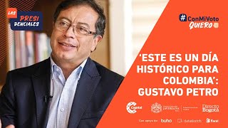 Discurso de Gustavo Petro como presidente electo de Colombia  Las Presidenciales [upl. by Yllod]